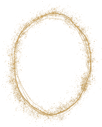 Abstract Glittered Oval Frame